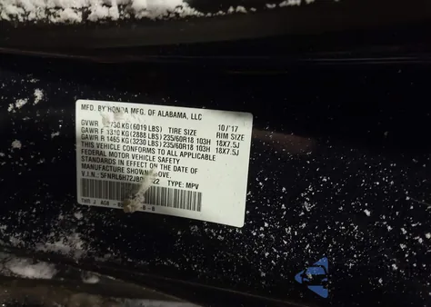 2018 Honda Odyssey Ex-L z USA, uszkodzony, nr VIN 5FNRL6H72JB057922